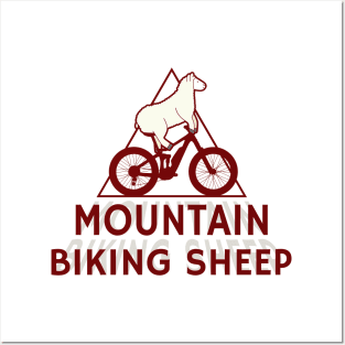 Mountain Biking Sheep Posters and Art